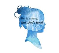 She Is Messy But She's Kind Notebook: Beautifully finished with a glossy cover, this 6” x 9” journal offers 110 lined pages-ideal for jotting down your everyday notes, ideas, and inspirations