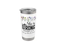 She is Strong Christian Proverbs 31:25 Stronger Than Storm Bicchiere termico in acciaio inox doppia parete
