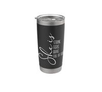 She is Strong, Fierce, Brave - Messaggio ispiratore Bicchiere termico in acciaio inox doppia parete