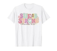 She Is Strong Proverbs 31:22 Grafica Floreale Maglietta