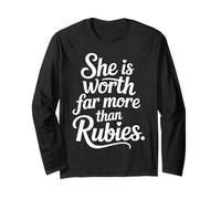 She Is Worth Far More Than Rubies Donne cristiane - Maglia a Manica