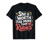 She Is Worth Far More Than Rubies Donne cristiane - Maglietta