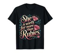 She Is Worth Far More Than Rubies Donne cristiane Maglietta