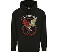 She Knew i Was Hell Diavolo & Angel Valentines Giorno Uomo Felpa