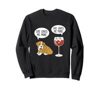 She Loves Me More Cane e Vino Rosso Felpa
