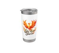 She Rose Fierce da donna Phoenix Rising Ashes Hardship Ladies Bicchiere termico in acciaio inox doppia parete