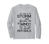 She Stood in The Storm Citazione ispiratrice positiva per la Speranza Maglia a Manica