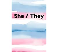 She / They: Living My Truth - A Gender Affirming Notebook Trans Pride Flag Watercolor