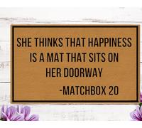 She Thinks That Happiness Sits On Her Doorway Zerbino Ingresso Antiscivolo Zerbino Asciugapassi Lavabile In Lavatrice Tappeto Da Bagno Per Doccia Corridoio Cucina 40X60 Cm