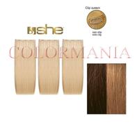 SHE THREEASY KIT 3 FASCE EXTENSION MESCIATO CLIP CASTANO CHIARO BIONDO DORATO