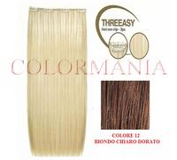 SHE THREEASY KIT 3 FASCE EXTENSION VERI CON CLIP COLORE 12 BIONDO CHIARO DORATO