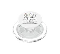 She Walked with Jesus Isaiah 41:10 Bible Verse Christian God PopSockets PopGrip per MagSafe