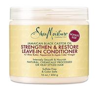 Shea Moisture, Balsamo senza risciacquo con olio di ricino nero giamaicano, ripara e nutre, 453 g