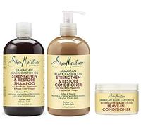 Shea Umidità Giamaicano Nero Ricino Olio Combinazione Pack - Rafforzare, Crescere & Ripristino Sistema - 13oz Shampoo, 13oz Conditioner, 12oz Leave-in Conditioner