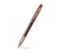 Sheaffer 100 9374 Coffee Edition - Penna stilografica con tratto medio PVD marrone opaco, punta media