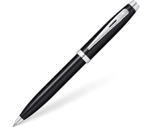 Sheaffer 100 Gloss Lacquer Penna A Sfera Nera Con Finitura Cromata