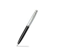Sheaffer 100 - Penna a sfera con cappuccio in cromo spazzolato, fusto nero e inserti in nichel