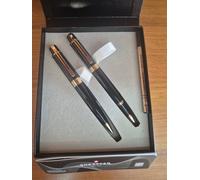 SHEAFFER 300 E9325 VERNICE NERA LUCIDA GT BALLPOINT + ROLLERBALL - Nuovo