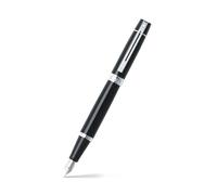 Sheaffer 300 - Penna stilografica lucida con finitura cromata, colore: Nero