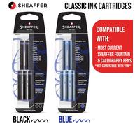 Sheaffer Classico Ricarica & Inchiostro Bottiglie, Nero & Blu, Per Più Modelli