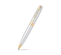 Penna Sheaffer 300 con finiture cromate/dorate e pennino in acciaio/acciaio medi