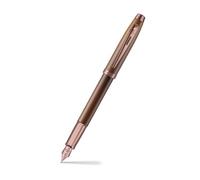 Sheaffer Gift 100 9374 - Penna stilografica, edizione caffè, marrone opaco con finiture in PVD marrone regale, pennino fine, penna stilografica di alta qualità, colore: marrone caffè