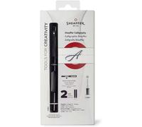 SHEAFFER - Penna calligrafia nera con punta media e bordo nero, Nero lucido