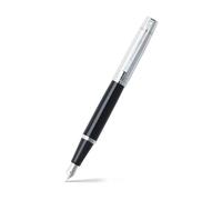 Sheaffer - Penna stilografica, serie 300, canna nera con finiture placcate cromo, nero