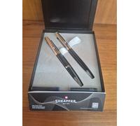 SHEAFFER SAGARIS E9475 TAPPO CROMATO NERO GT BALLPOINT + PENNA STILOGRAFICA...