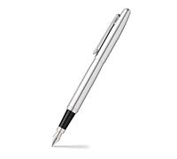Sheaffer VFM E0942153 - Penna stilografica in metallo ricaricabile, pennino medio, confezione regalo premium e cartuccia nera, confezione da 1 pezzo, cromato lucido
