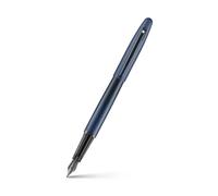 Sheaffer VFM E9429 - Penna stilografica blu opaco con finiture nere con PVD, pennino medio con convertitore, penna stilografica di alta qualità