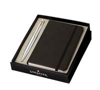 Sheaffer Vfm Penna a Sfera G9422 Luminoso Cromato Con Oro Bordo & A6 Righe