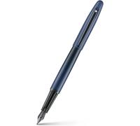 Sheaffer Vfm Penna Stilografica Pennino Medio Opaco Blu Finitura Nero E0942953