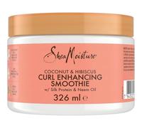 SheaMoisture Crema Leave-in Curl Enhancing Smoothie, Per Capelli Ricci o Mossi, Ricci Lucenti e Definiti, Effetto Anti-Crespo, Idratazione Intensa, Con Olio di Cocco, Ibisco e Burro di Karité, 326ml