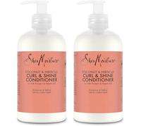 SheaMoisture Curl & Shine Conditioner per capelli spessi e ricci Cocco e ibisco senza siliconi e solfati 2 x 384 ml