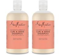 SheaMoisture Curl & Shine Shampoo per capelli spessi e ricci Cocco e ibisco senza siliconi e solfati 2 x 384 ml