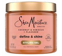 SheaMoisture Defining Gel per capelli spessi e ricci, cocco e ibisco, senza parabeni, effetto crespo Control