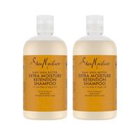 SheaMoisture Extra Moisture Retention Shampoo per capelli danneggiati Burro di karité puro senza siliconi e solfati 2 x 384 ml