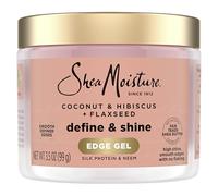 SheaMoisture Flaxseed Edge Control Gel Hair Products for Curly Hair Coconut and Hibiscus Paraben-Free Hair 3,5 oz