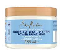 SheaMoisture Maschera Hydrate & Repair Protein Power con Miele di Manuka e Yogurt - Maschera per capelli molto secchi e danneggiati con olio di baobab e burro di karité, senza solfati - 1 x 355 ml