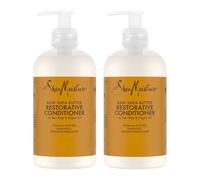 SheaMoisture Restorative Conditioner per capelli danneggiati Burro di karité puro senza siliconi e solfati 2 x 384 ml