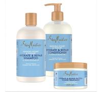 SheaMoisture Set - Miele di manuka e yogurt set per la cura dei capelli Shampoo 1x 384 ml, Balsamo 1x 384 ml, Trattamento Proteico 1x 355 ml