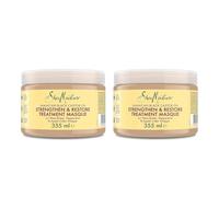 SheaMoisture Set - per capelli naturali, trattati chimicamente o modellati con il calore Olio di ricino nero giamaicano maschera per capelli senza siliconi e solfati 2 x 355 ml