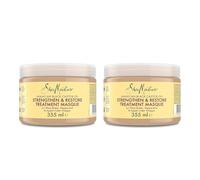 SheaMoisture Set - per capelli naturali, trattati chimicamente o modellati con il calore Olio di ricino nero giamaicano maschera per capelli senza siliconi e solfati 2 x 355 ml