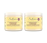SheaMoisture Set - per capelli ricci, trattati chimicamente o modellati con il calore - Olio di ricino nero giamaicano balsamo per capelli senza siliconi e solfati 2 x 431 ml