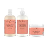 SheaMoisture Shampoo, Balsamo e Smoothie per capelli spessi e ricci Cocco e Ibisco set per la cura dei capelli Shampoo 1x 384 ml, Balsamo 1x 384 ml, Smoothie 1x 326 ml