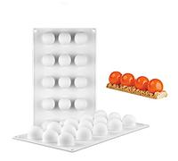 SHEANAON Stampo in silicone con palloncino, 15 simpatici piccole sfere, stampo per torta, stampi da cucina, Natale, festa - torta di muschio, cioccolato, praline stampo, pasticceria dolce, idea regalo