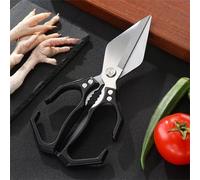 Shears multiuso Heavy Duty Kitchen Shears, Poultry Scissors with Ergonomic Handle,Japanese Cooking Shearss for Chicken,Meat,Seafood,Bone Cutting (Black)