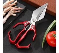 Shears multiuso Heavy Duty Kitchen Shears, Poultry Scissors with Ergonomic Handle,Japanese Cooking Shearss for Chicken,Meat,Seafood,Bone Cutting (Red)