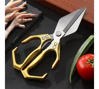 Shears multiuso Heavy Duty Kitchen Shears, Poultry Scissors with Ergonomic Handle,Japanese Cooking Shearss for Chicken,Meat,Seafood,Bone Cutting (oro)